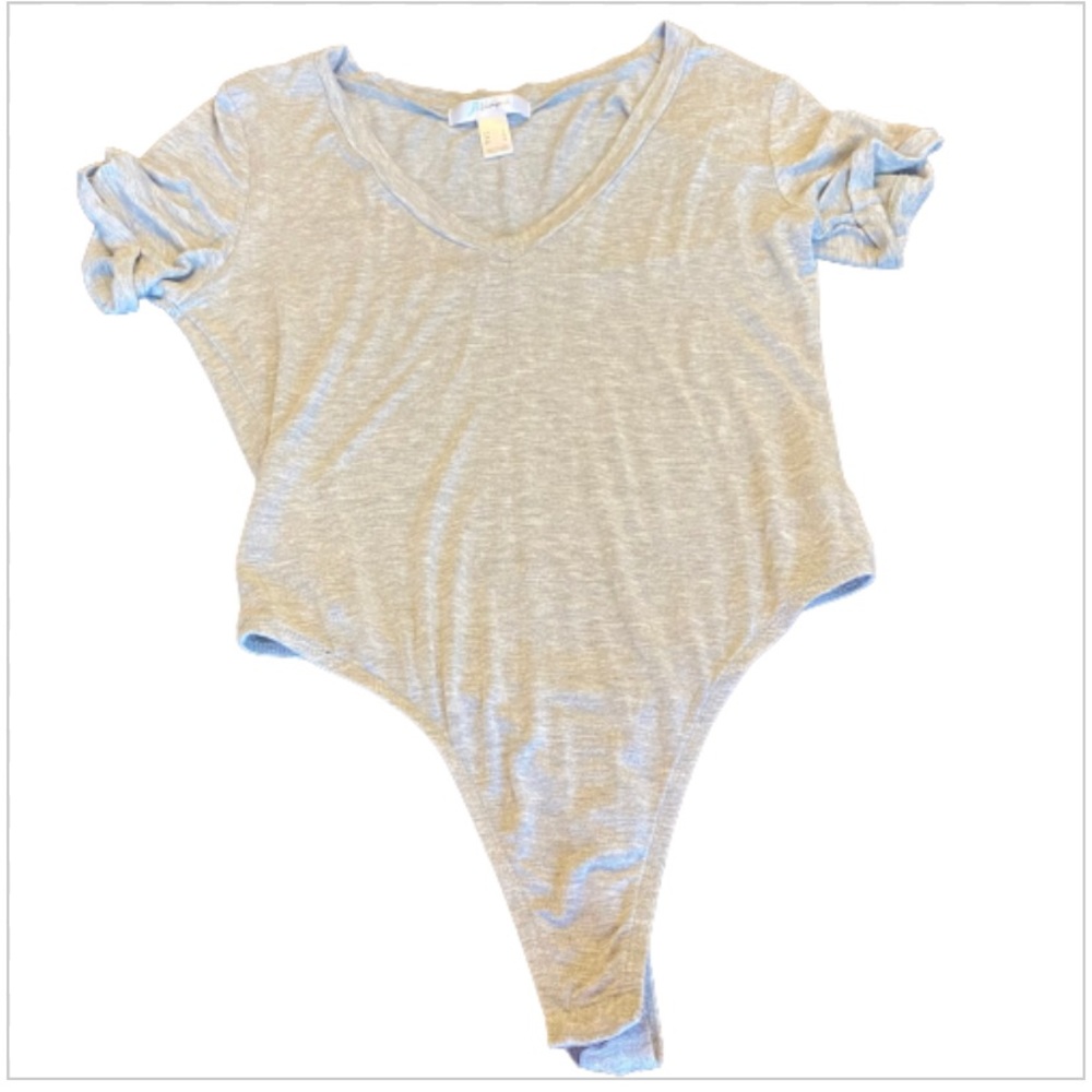 ReVamped Grey Bodysuit - Size Large - Short Sleeve